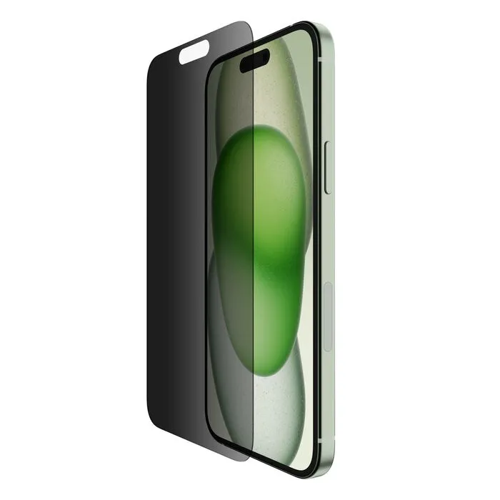 Belkin Privacy Tempered Glass Full Screen Protector Guard for iPhone 15 Pro Max