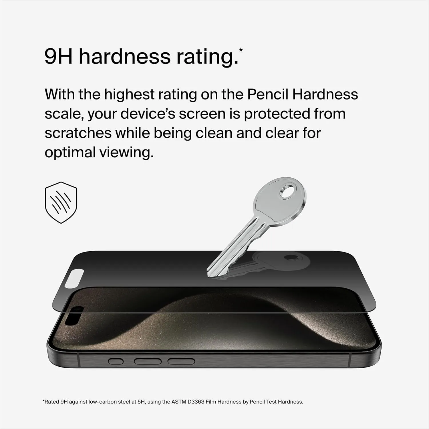 Belkin Privacy Tempered Glass Full Screen Protector Guard for iPhone 15 Pro overview 2