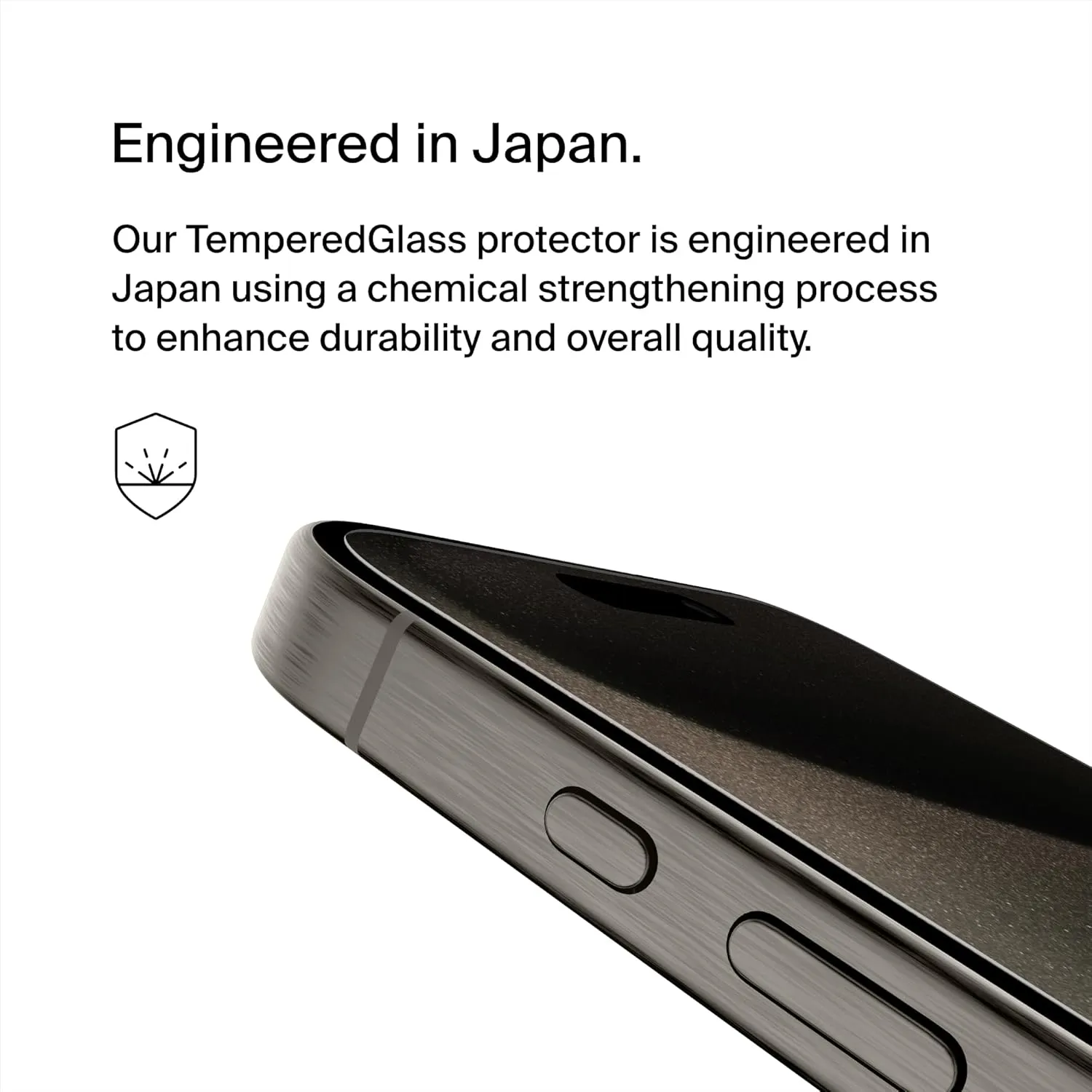 Belkin Privacy Tempered Glass Full Screen Protector Guard for iPhone 15 Pro overview 3