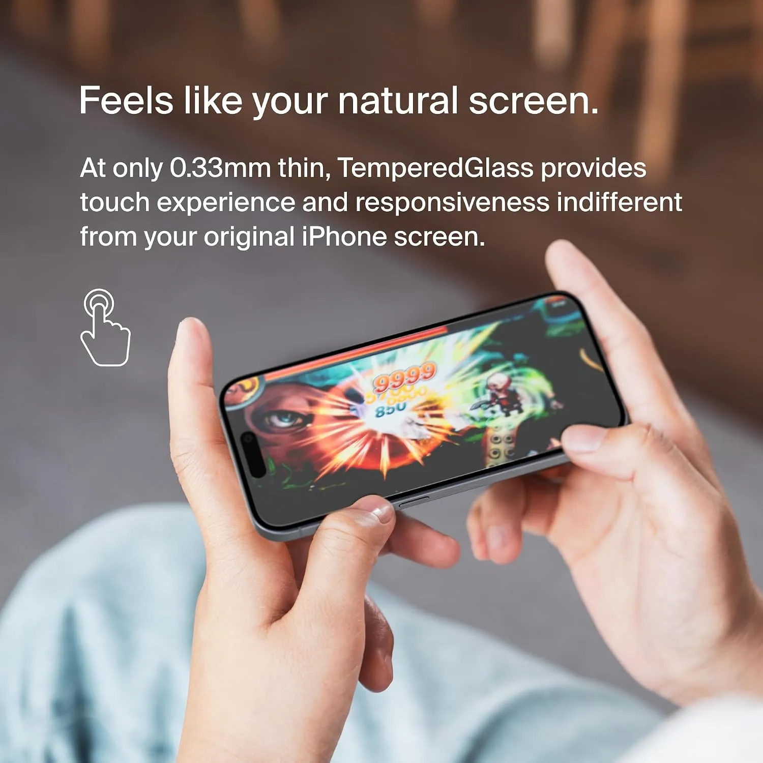 Belkin Privacy Tempered Glass Full Screen Protector Guard for iPhone 15 Pro overview 4