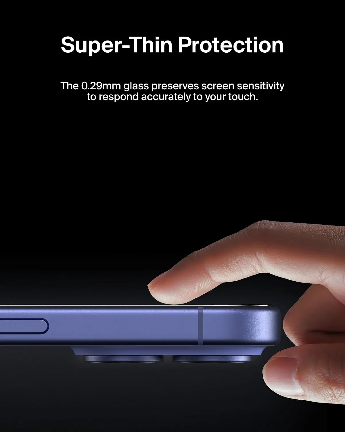 Belkin iPhone 16 Plus Privacy Full Screen Protector Tempered Glass with Easy Align Tray overview 10