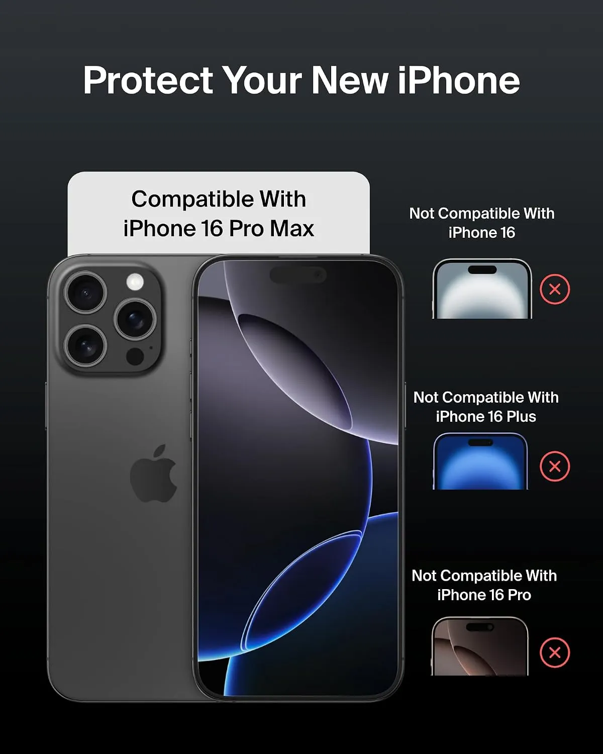 Belkin iPhone 16 Pro Max Privacy Full Screen Protector Tempered Glass with Easy Align Tray overview 2