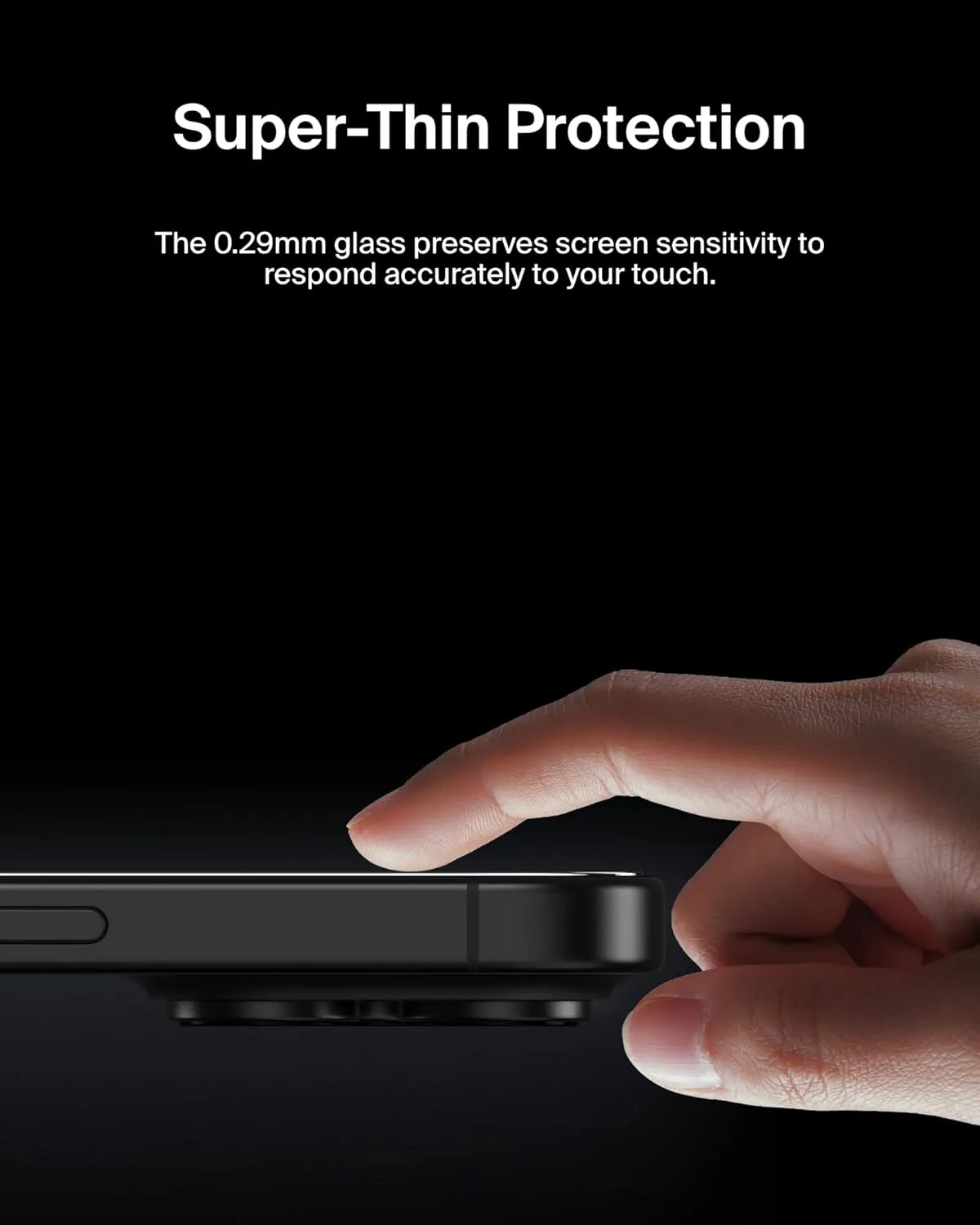 Belkin iPhone 16 Pro Max Privacy Full Screen Protector Tempered Glass with Easy Align Tray overview 6