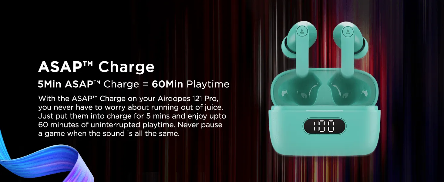 Boat Airdopes 121 PRO Truly Wireless in Ear Buds (Mint Green) overview 4