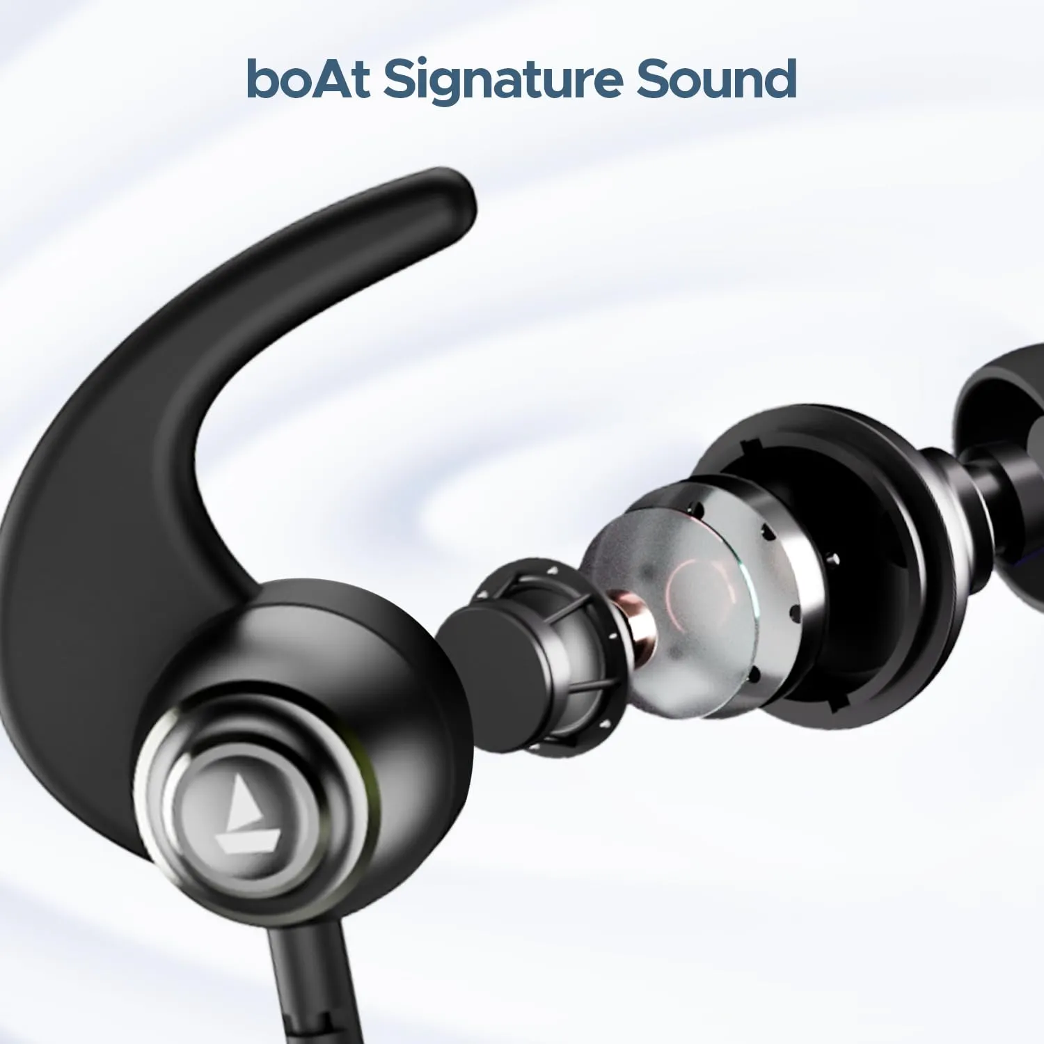 Boat Rockerz 268 Bluetooth in Ear Earphones with Beast™ Mode Neckband (Active Black) overview 4