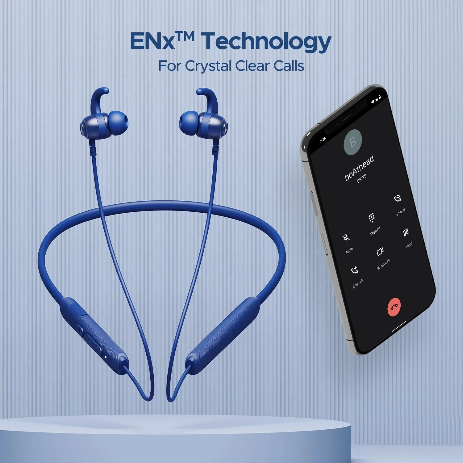 Boat Rockerz 268 Bluetooth in Ear Earphones with Beast™ Mode Neckband (Cool Blue) overview 3