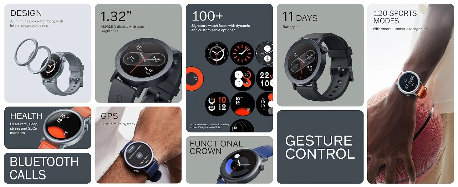 CMF Watch Pro 2 Smartwatch for Men Women (Dark Grey) overview 2
