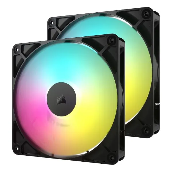 CORSAIR RS140 ARGB 140mm PWM Fans Dual Pack – Black