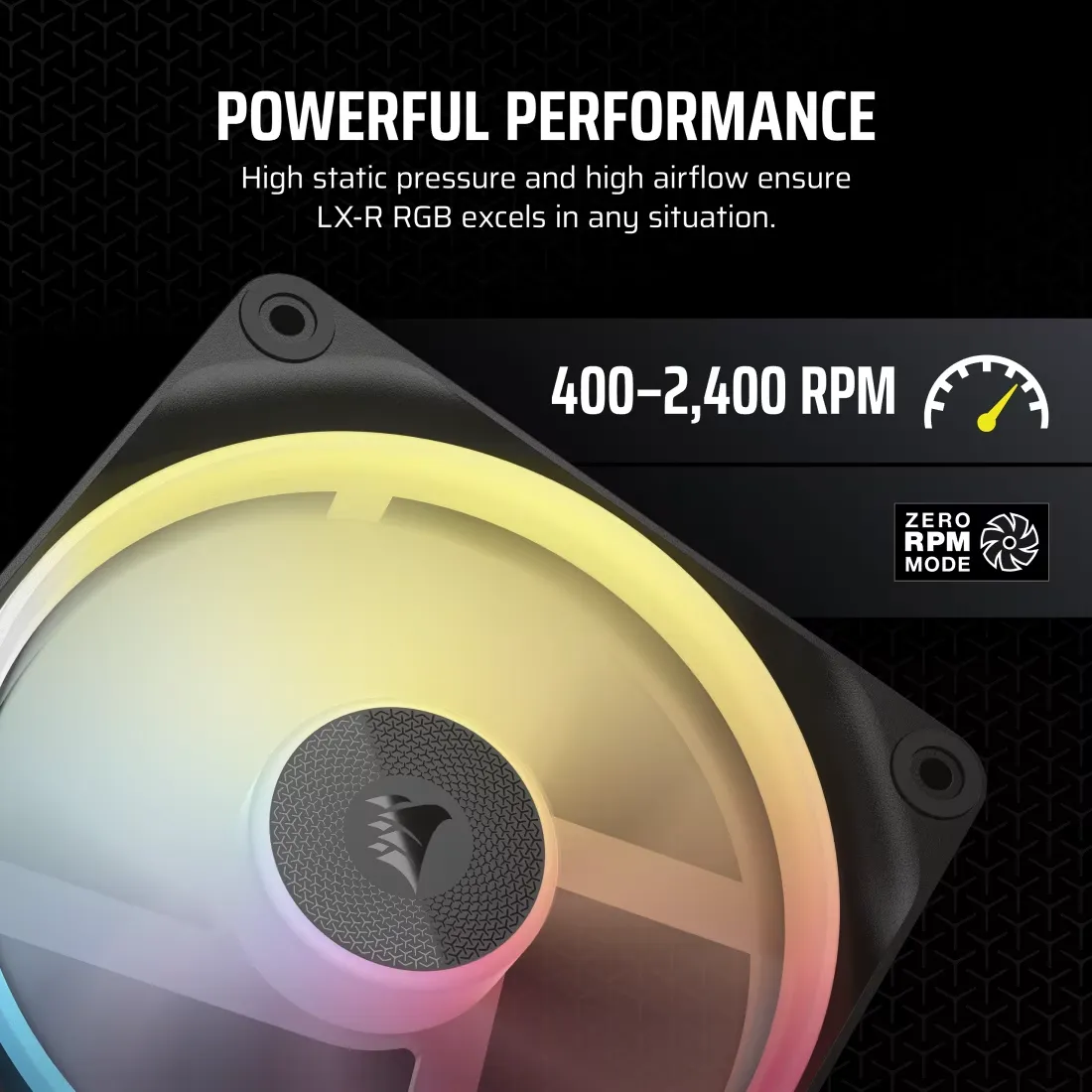 CORSAIR iCUE LINK LX120-R RGB 120mm PWM Reverse Fan (Black) overview 5