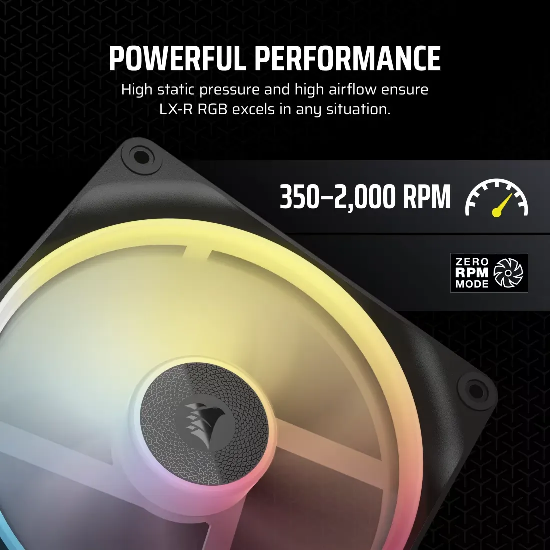 CORSAIR iCUE LINK LX140-R RGB 140mm PWM Reverse Fan (Black) overview 6