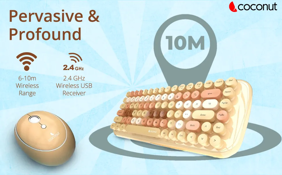 Coconut Bling Retro Wireless Combo, Milk Tea overview 4