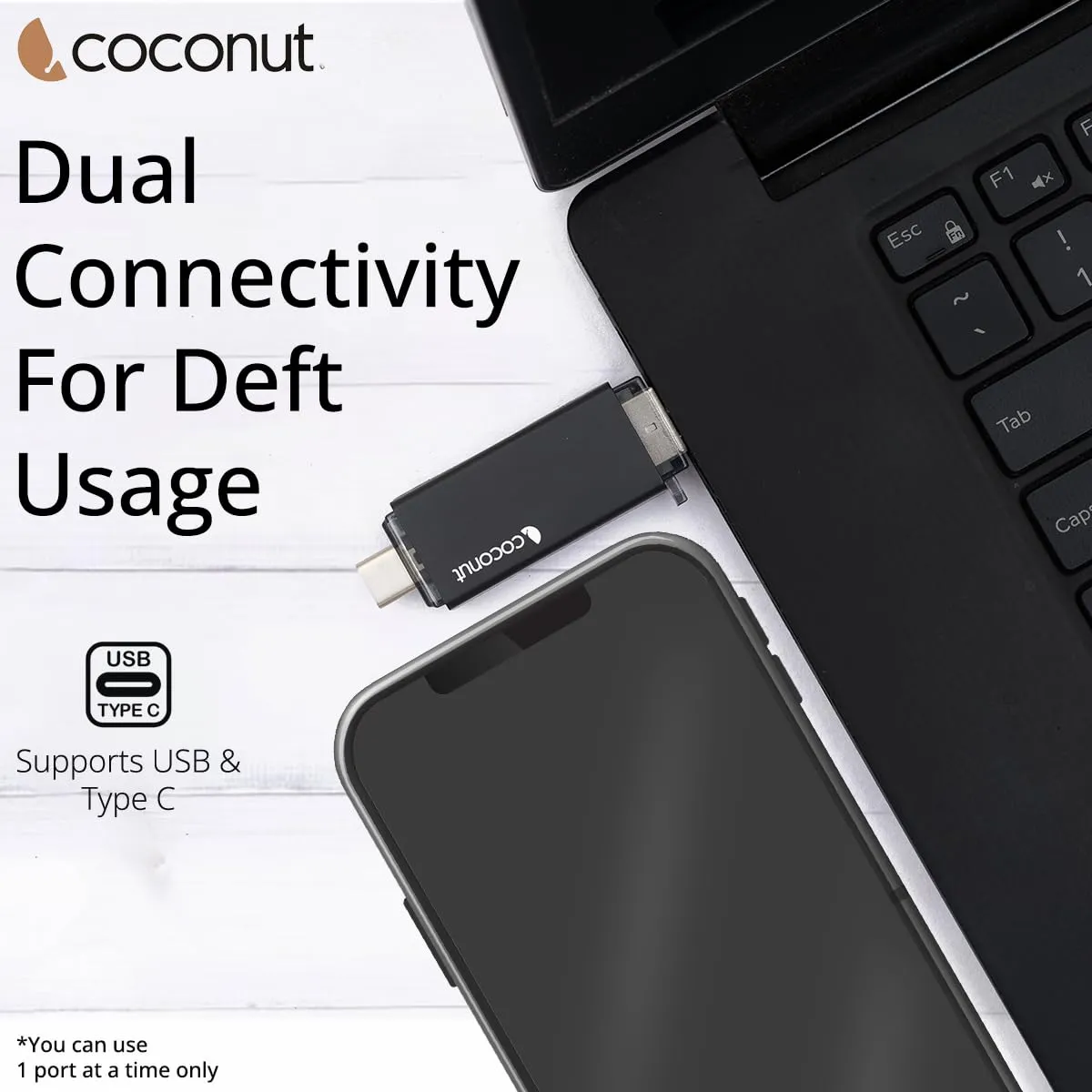 Coconut CR12 USB Type C 3.1 / USB A Card Reader overview 3
