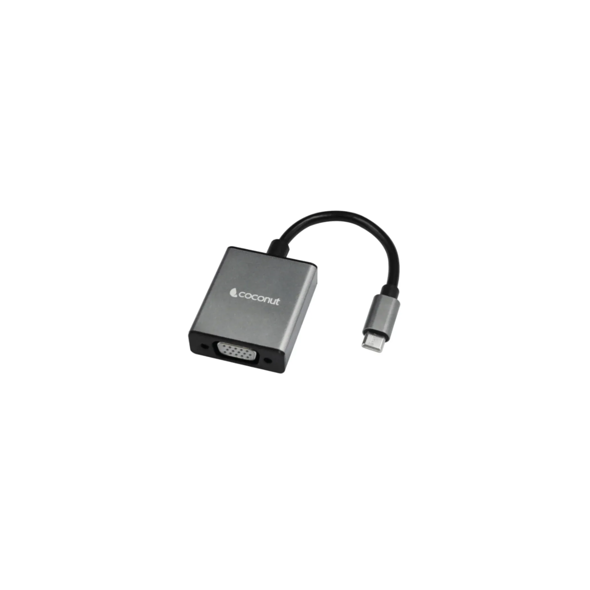 Coconut Type C to VGA Converter Strong Metal Enclosure, High Quality Chipset, Super Portable, 4K Resolution overview 1