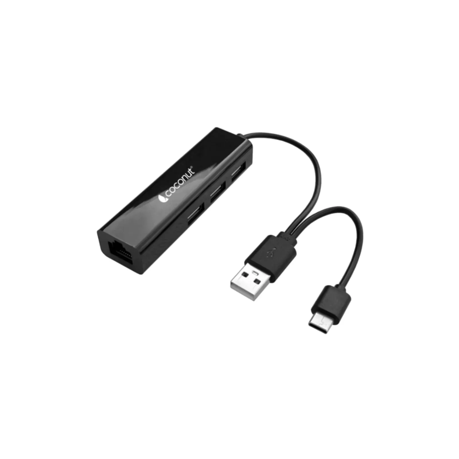 Coconut UL04 USB A/ USB C to USB Hub + LAN overview 1