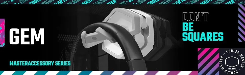 Cooler Master MasterAccessory GEM Multi-Surface Mounting For Peripherals Holder (Black) overview 1