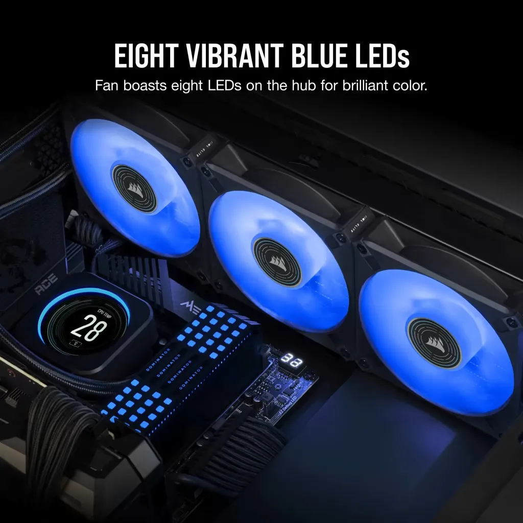 Corsair ML120 LED Elite 120mm Blue LED Cabinet Fan (Single Pack) overview 5