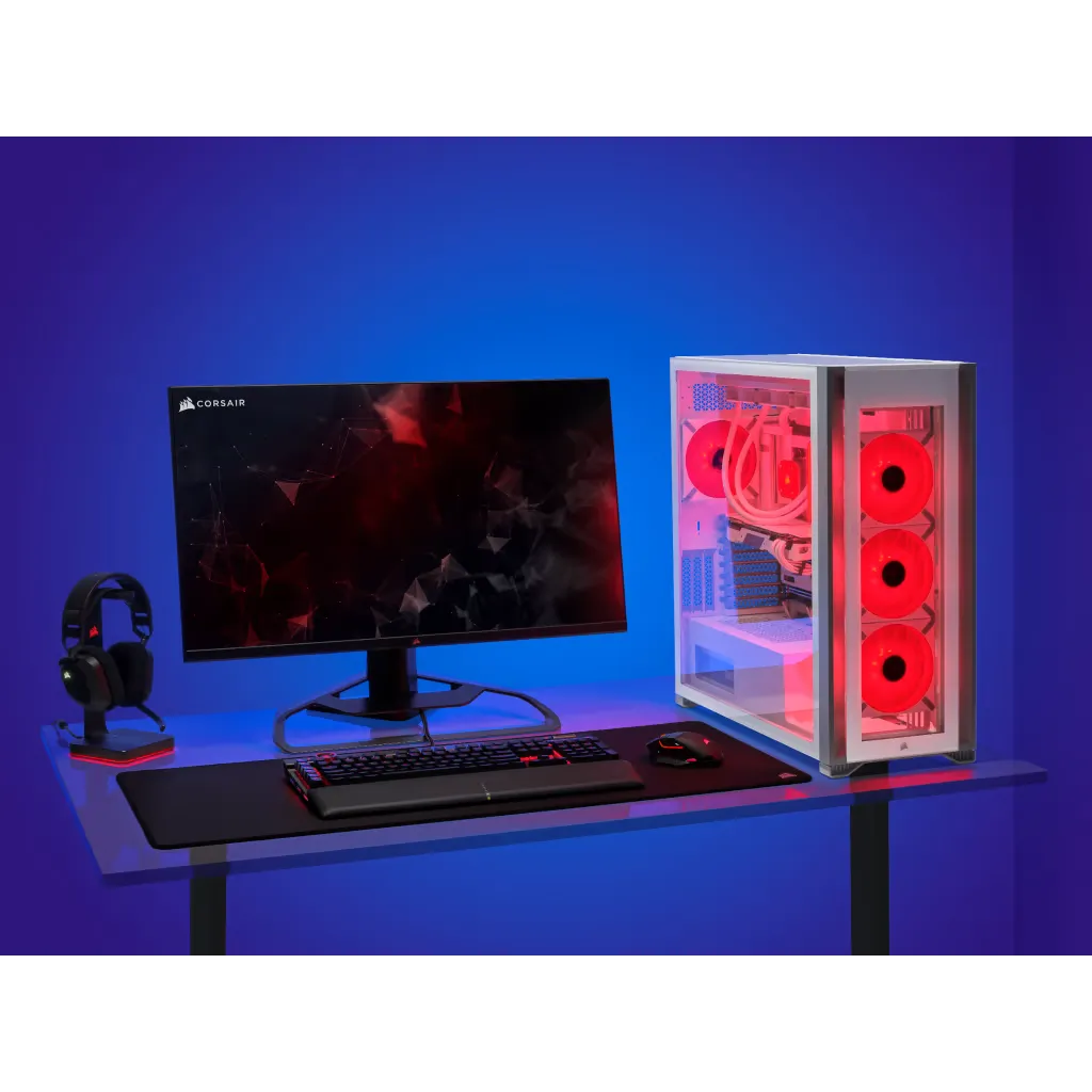 Corsair ML120 LED Elite 120mm Red LED Cabinet Fan (Single Pack - White Frame) overview 1