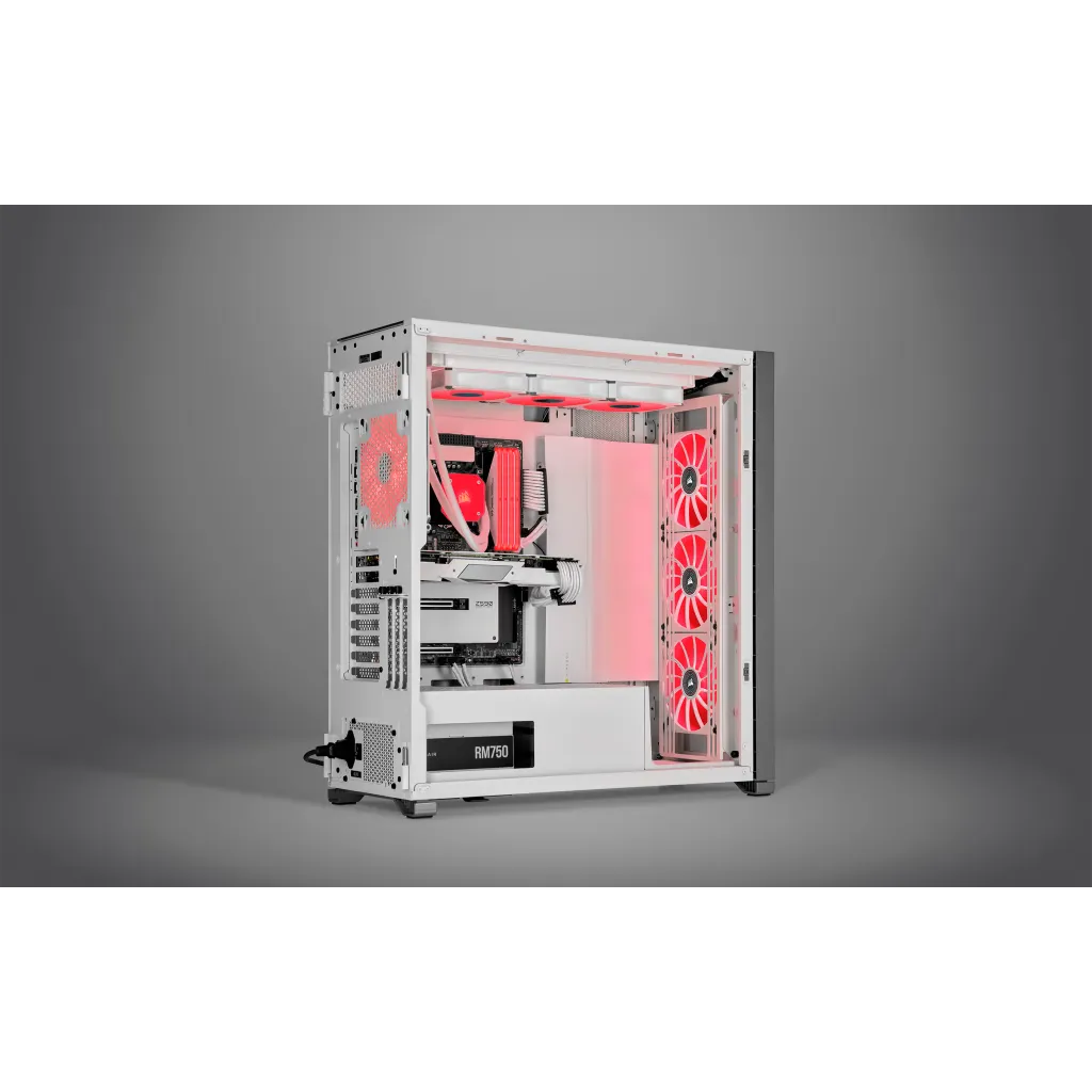 Corsair ML120 LED Elite 120mm Red LED Cabinet Fan (Single Pack - White Frame) overview 3