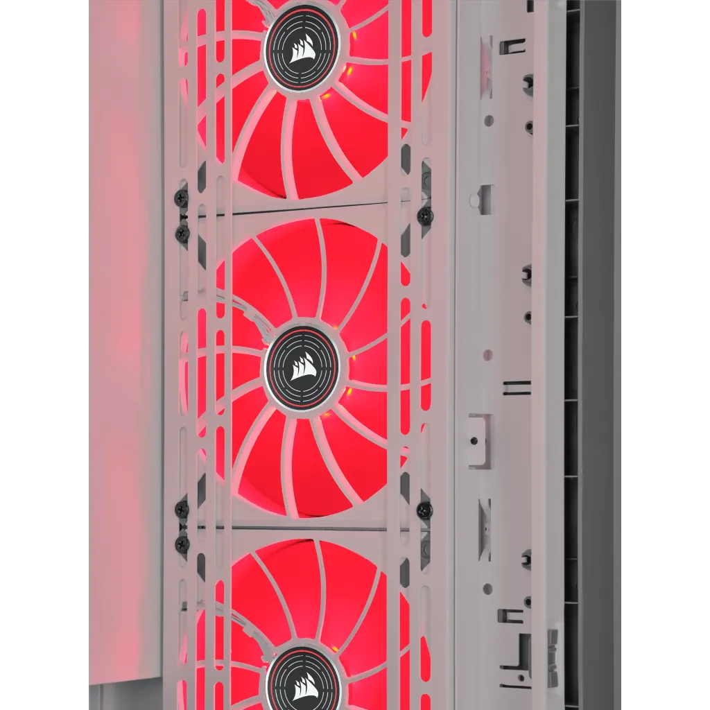 Corsair ML120 LED Elite 120mm Red LED Cabinet Fan (Single Pack - White Frame) overview 4