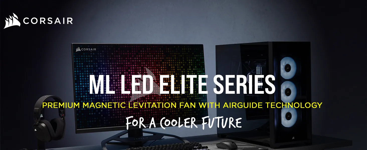 Corsair ML120 LED Elite 120mm White LED Cabinet Fan (Single Pack) overview 1