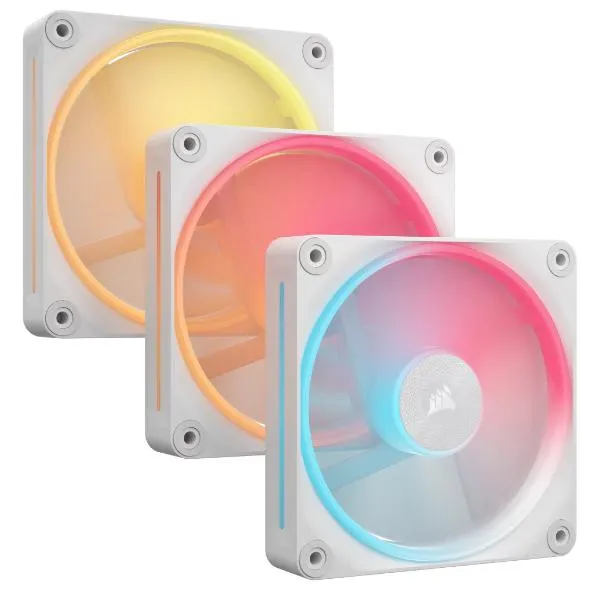 Corsair iCUE LINK LX120-R RGB 120mm PWM Reverse Fans Starter Kit - White