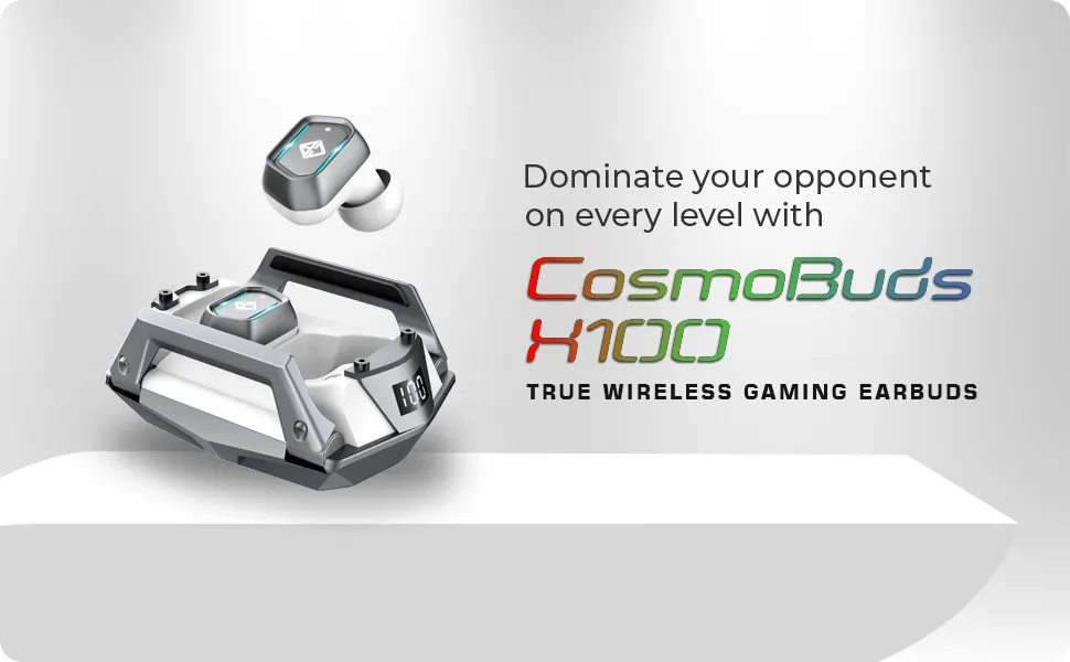 Cosmic Byte CosmoBuds X100 True Wireless (TWS) Silver overview 1