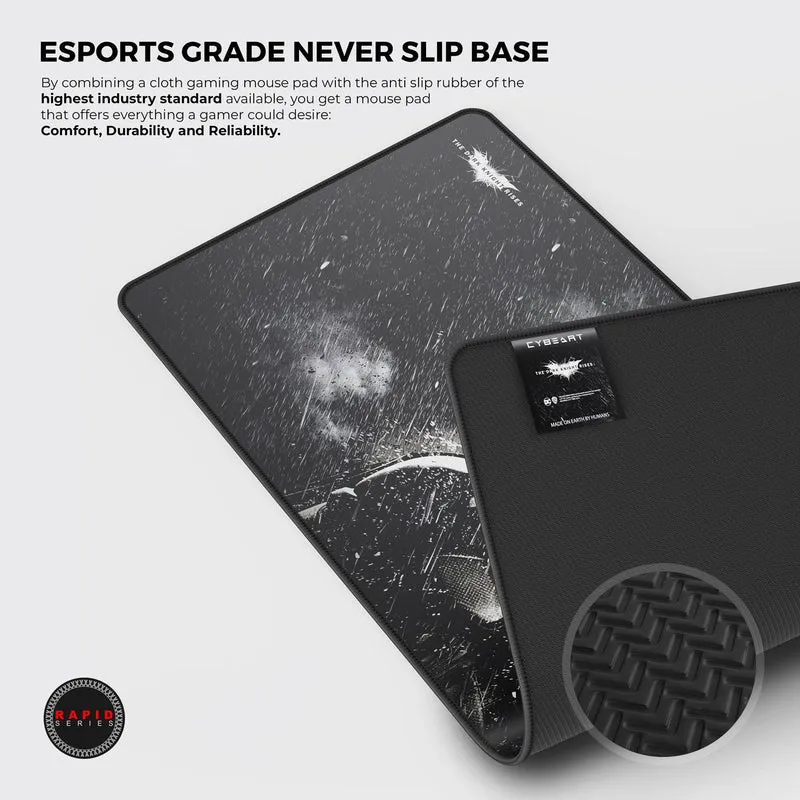 Cybeart | Batman - The Dark Knight Rises Gaming Desk Mat (XXL - 900x400x4mm) | Waterproof, Never Slip Base, Stitched Edges, Esports Grade overview 3