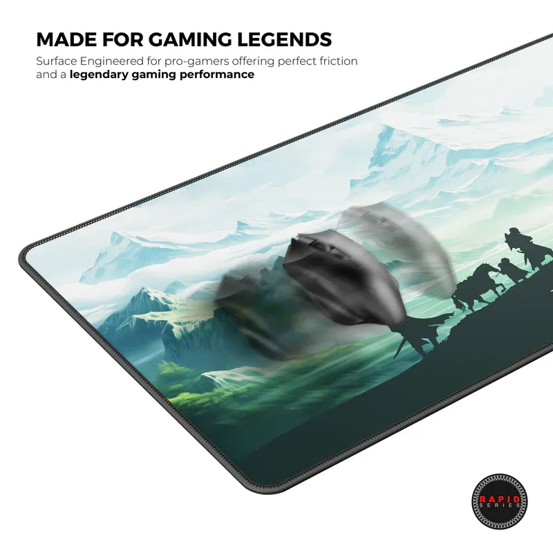 Cybeart | Lord of The Rings Gaming Desk Mat (XXL - 900x400x4mm) | Waterproof, Never Slip Base, Stitched Edges, Esports Grade overview 4