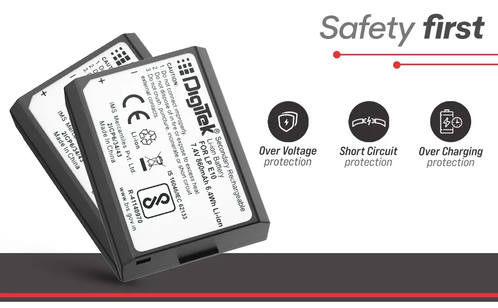 DIGITEK (LP E10) Lithium-ion Rechargeable Battery overview 2