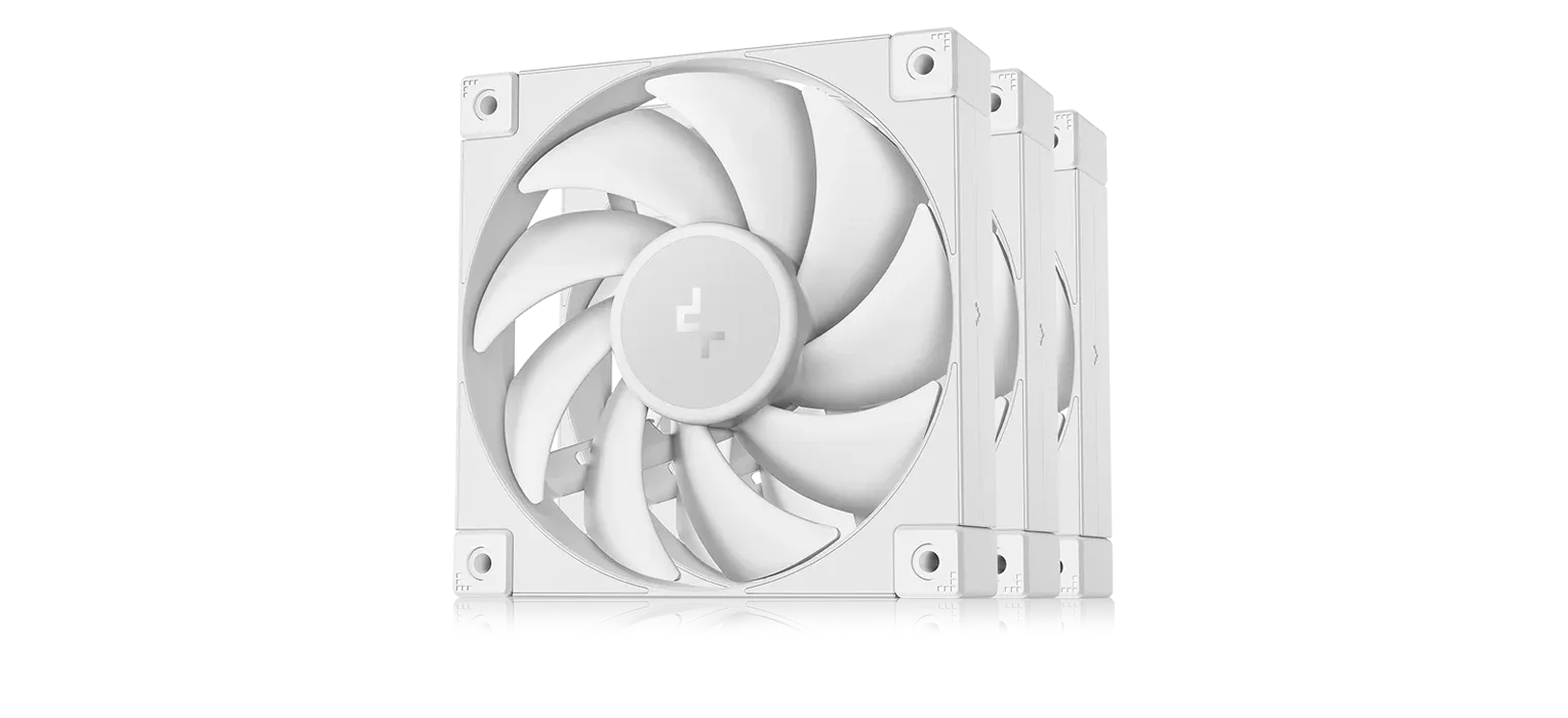 Deepcool FD12 120mm 3 in 1 PC Case Fans – White overview 1