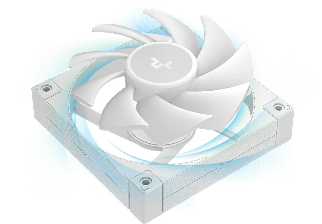 Deepcool FD12 120mm 3 in 1 PC Case Fans – White overview 2