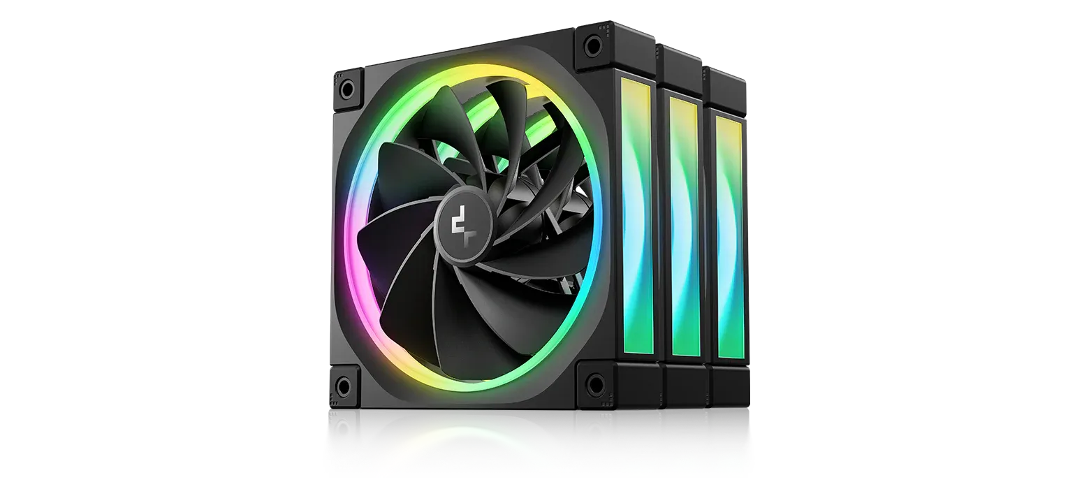 Deepcool FL12R WH-3 IN 1 ARGB 120mm Cabinet Fan (Black) overview 1