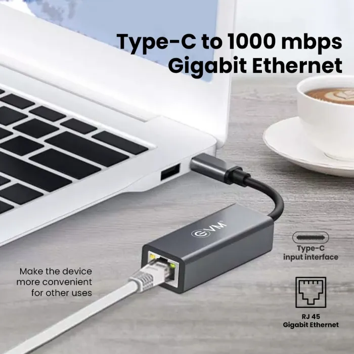 EVM 5-in-1 Type-c To 1000 Mbps Gigabit Ethernet Charging Port Workstation Laptops & Desktops overview 1
