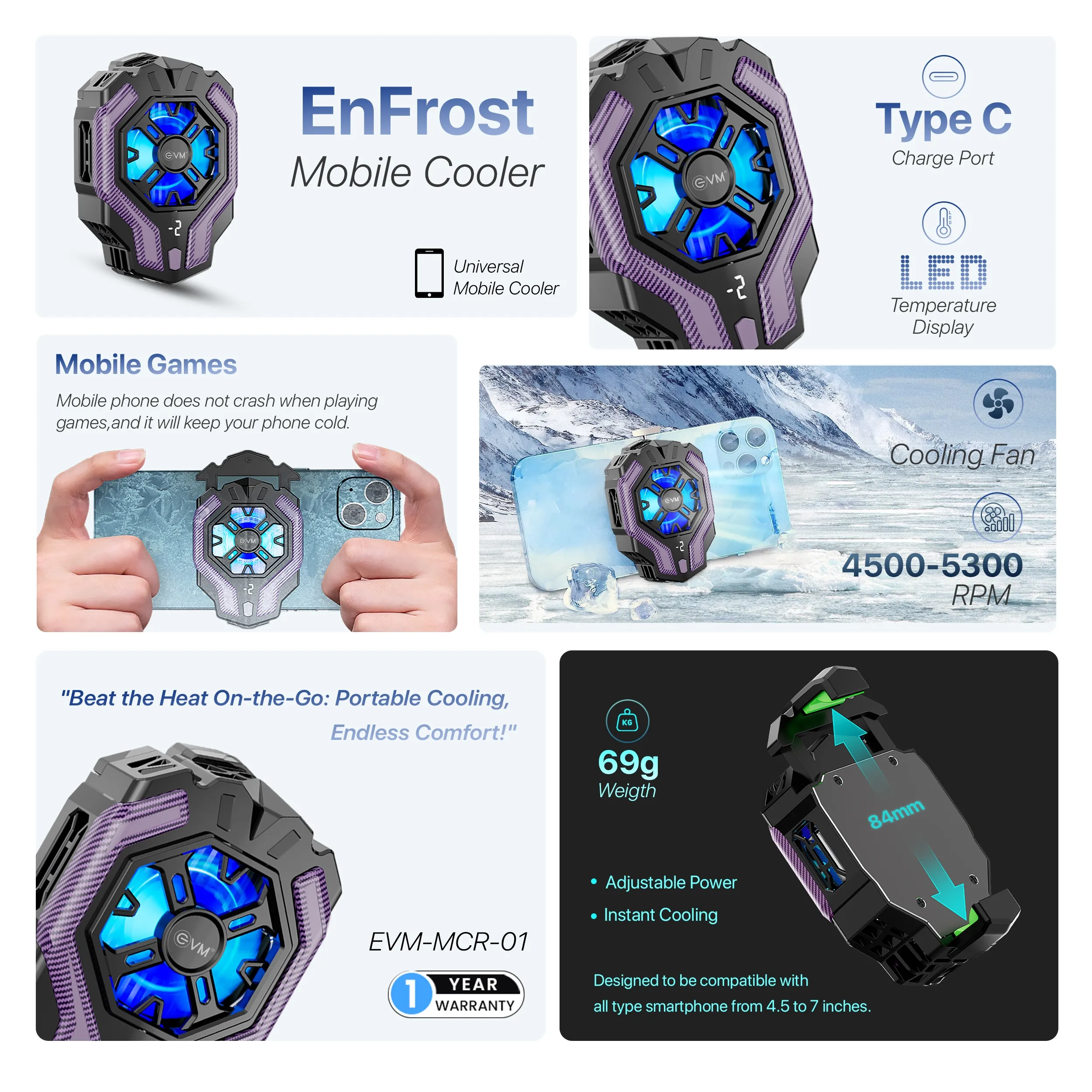 EVM EnFrost Gaming Fan Mobile Cooler overview 2