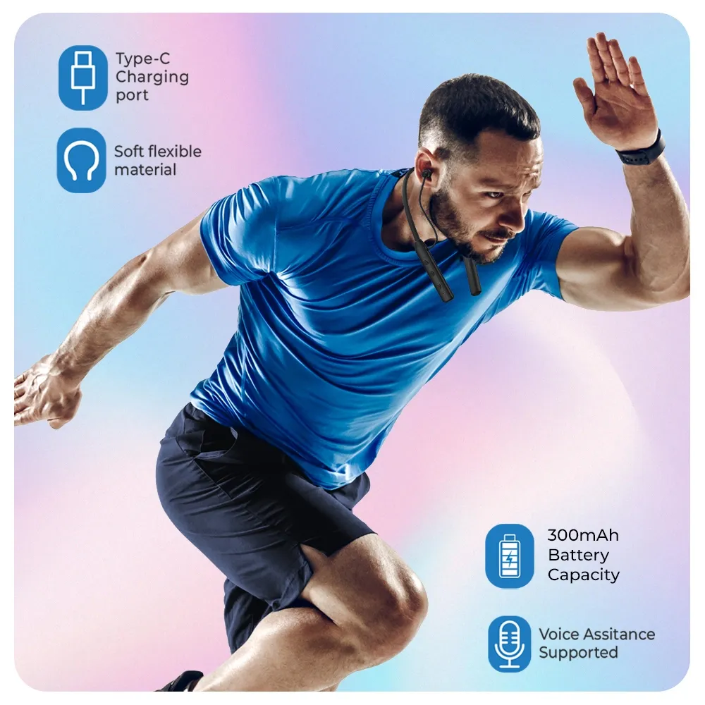 EVM EnSport Plus Bluetooth Neckband EVM-NB-030 (Black) overview 3