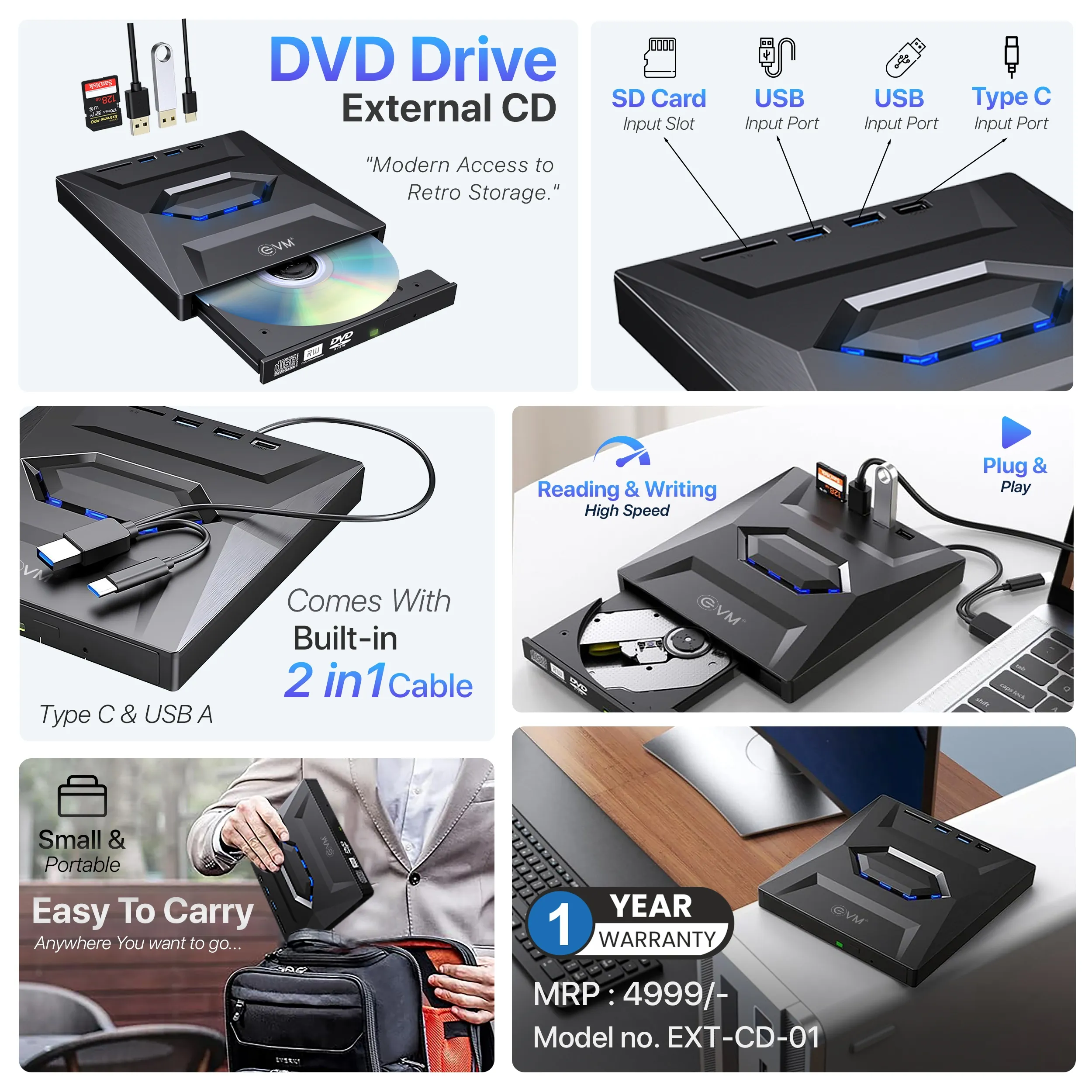 EVM External CD Drive (EXT-CD-01) overview 1