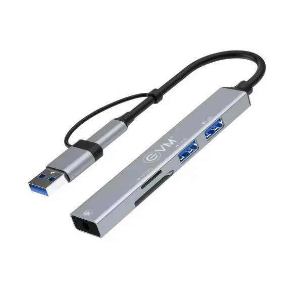 EVM USB 3.0+Type-C HUB EVM-2U1+CardReader-2-in-1
