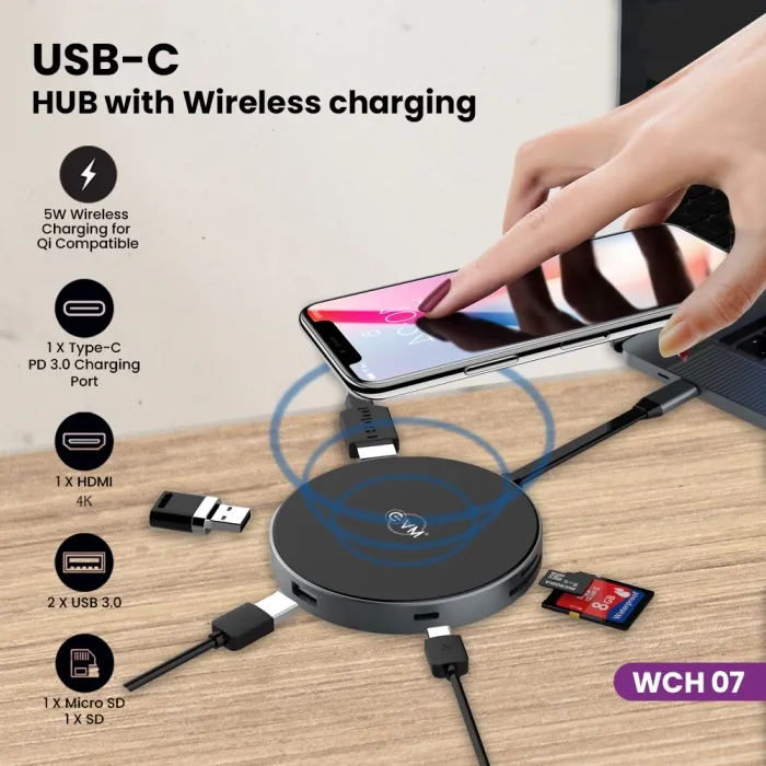 EVM USB-C Hub With 5W Wireless Charging overview 2