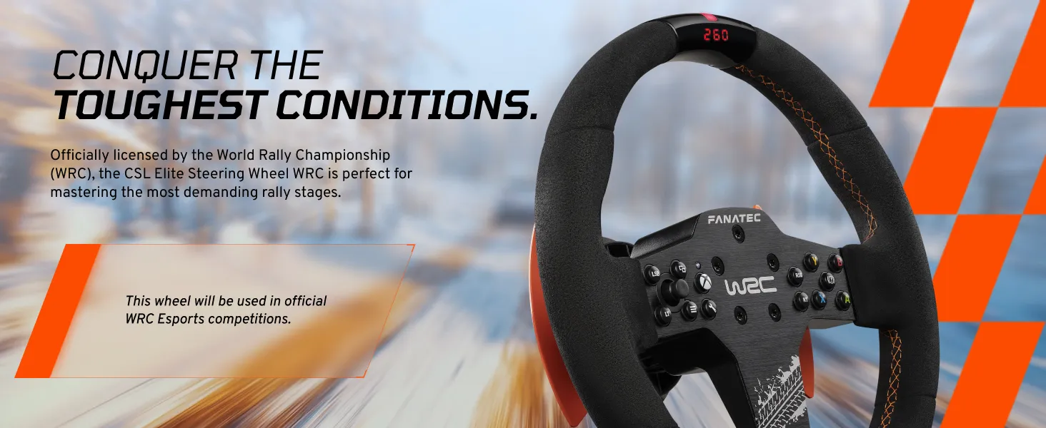 FANATEC CSL Elite Officially Licensed WRC Rally Sim Racing Steering Wheel overview 2