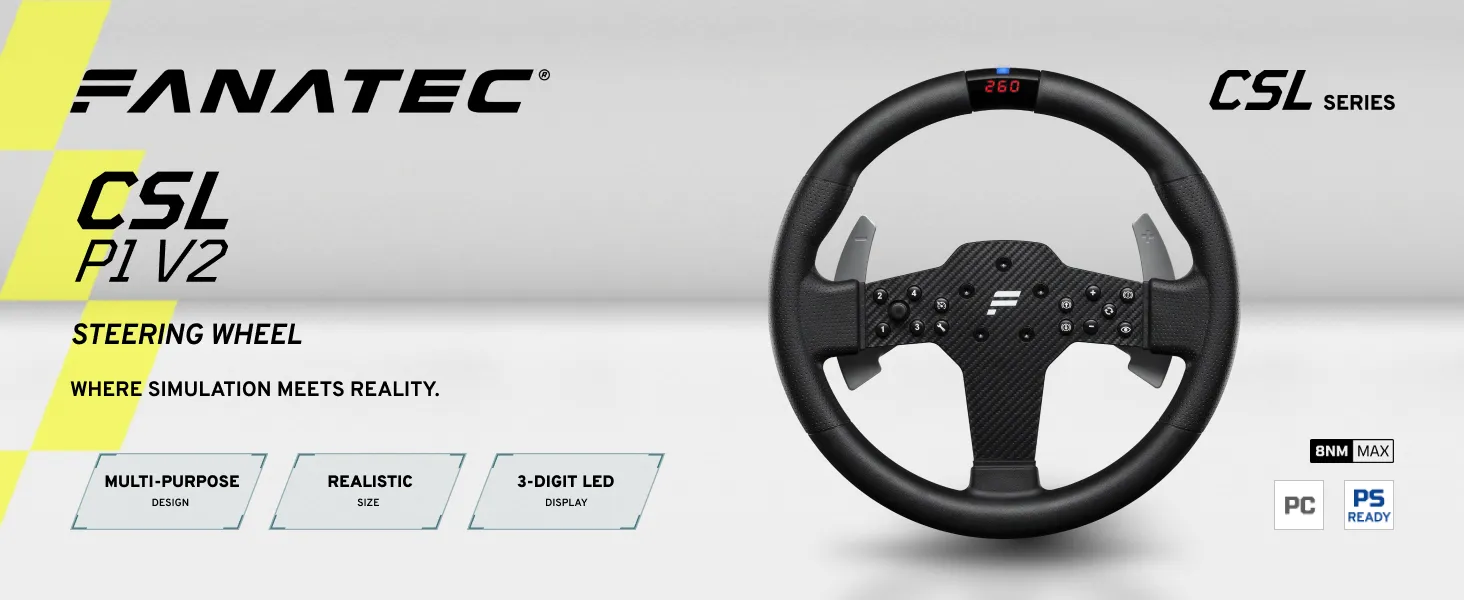 FANATEC Sim Racing CSL Steering Wheel P1 V2 (QR2 LITE) overview 1