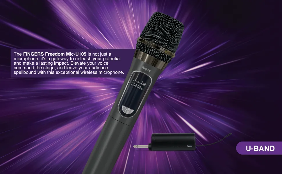 FINGERS Freedom Mic-U105 Wireless Microphone overview 2