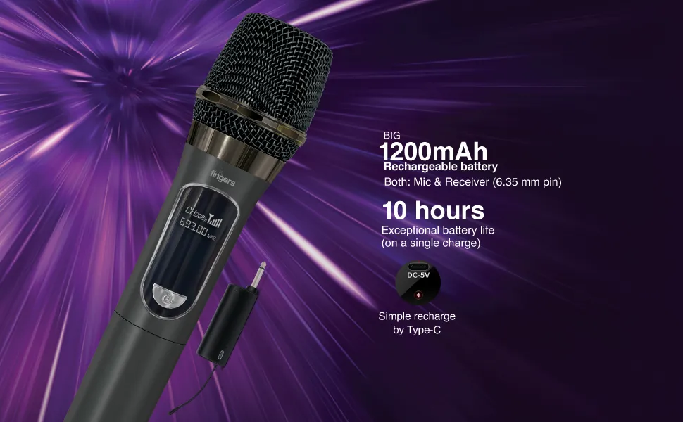 FINGERS Freedom Mic-U105 Wireless Microphone overview 5
