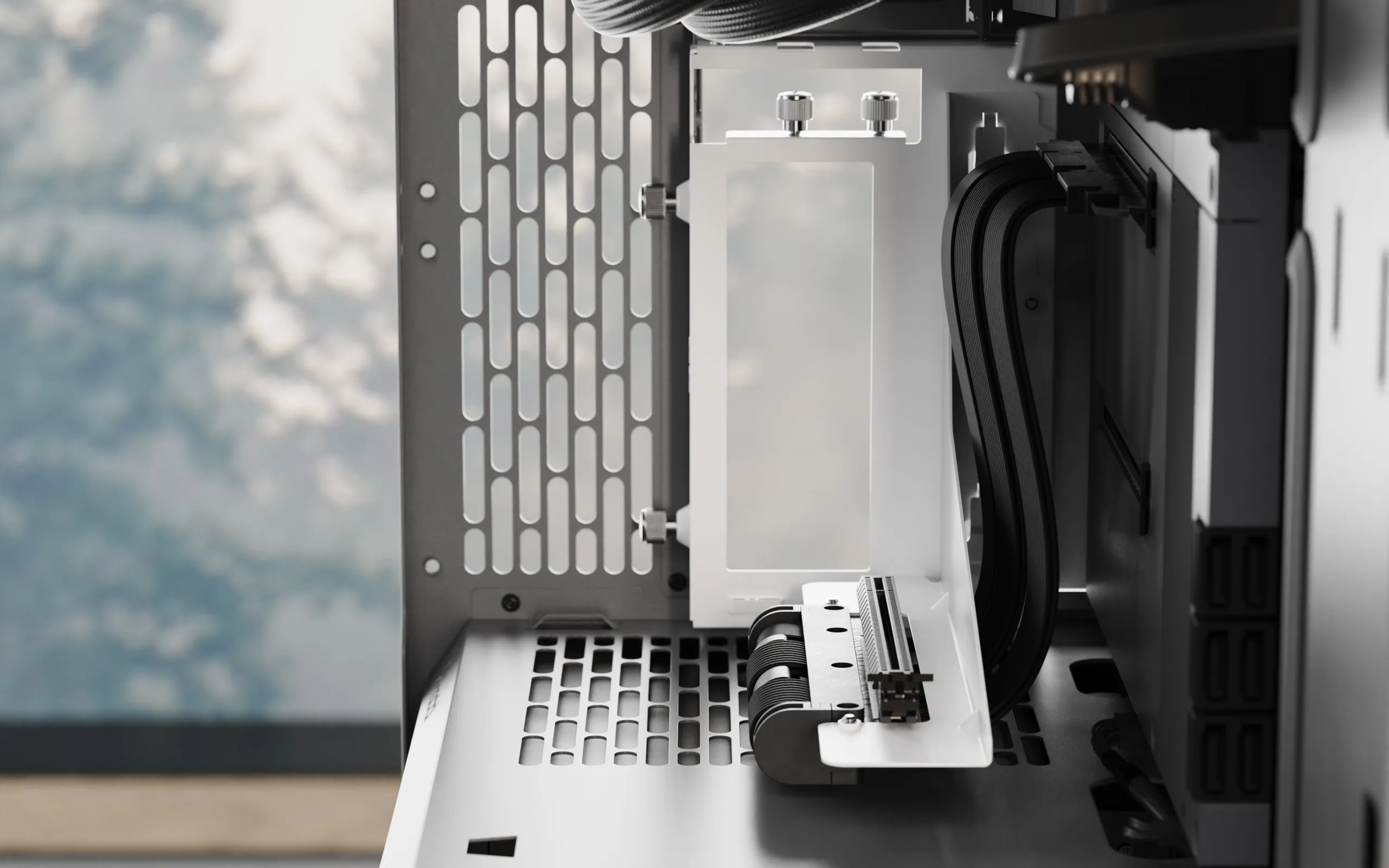 Fractal Design Flex 2 PCIe 4.0 x16 Vertical GPU Riser with Bracket (White) overview 2