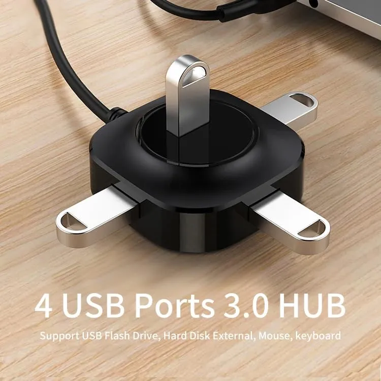 Hammok GRACE 4 PORT 3.0 USB Hub (Black) overview 2