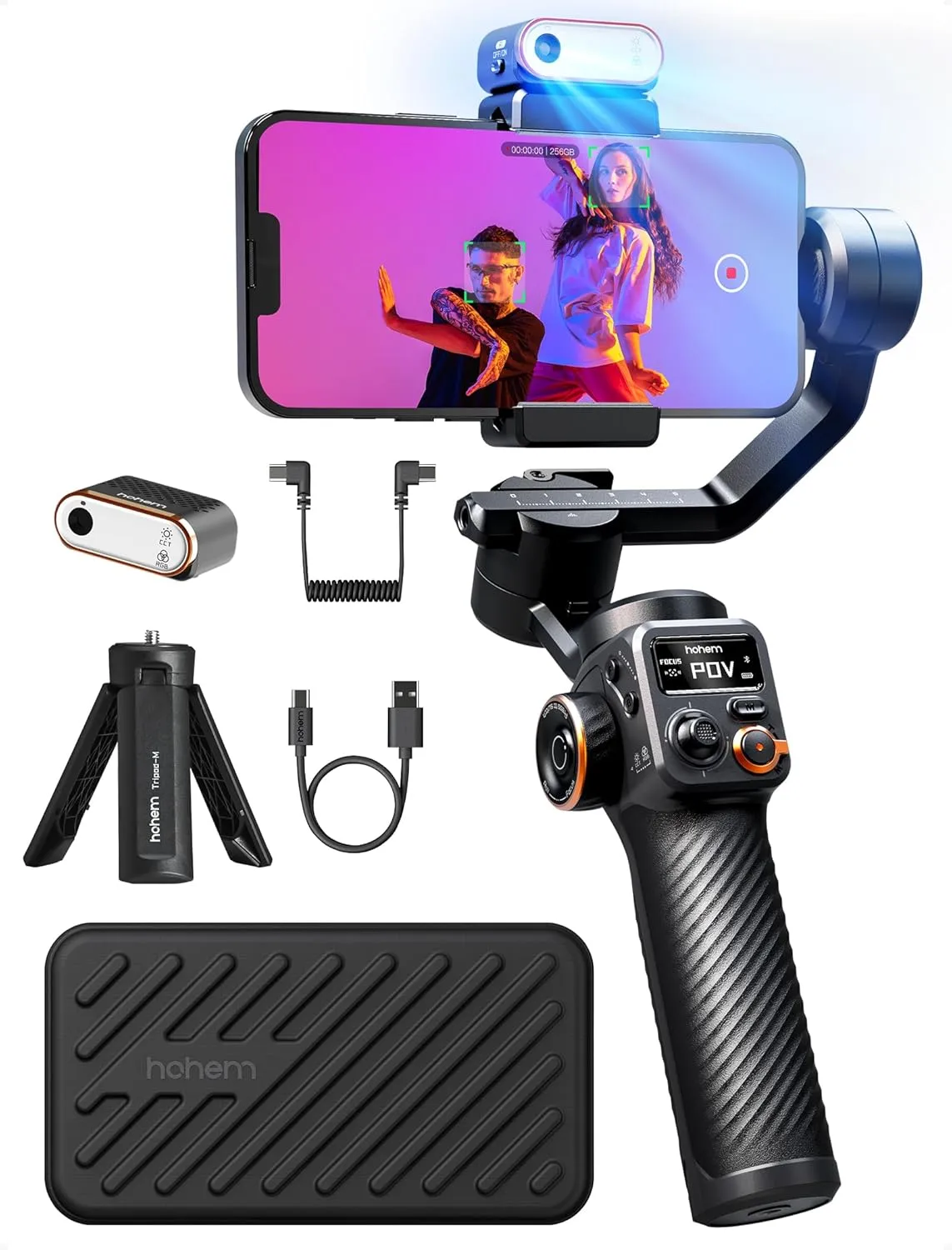 Hohem iSteady M6 Kit - 3 Axis Mobile Gimbal with OLED Display overview 1