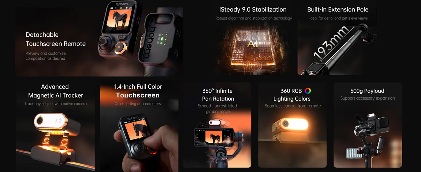 Hohem iSteady M7 AI Tracking Smartphone Gimbal Stabilizer overview 2