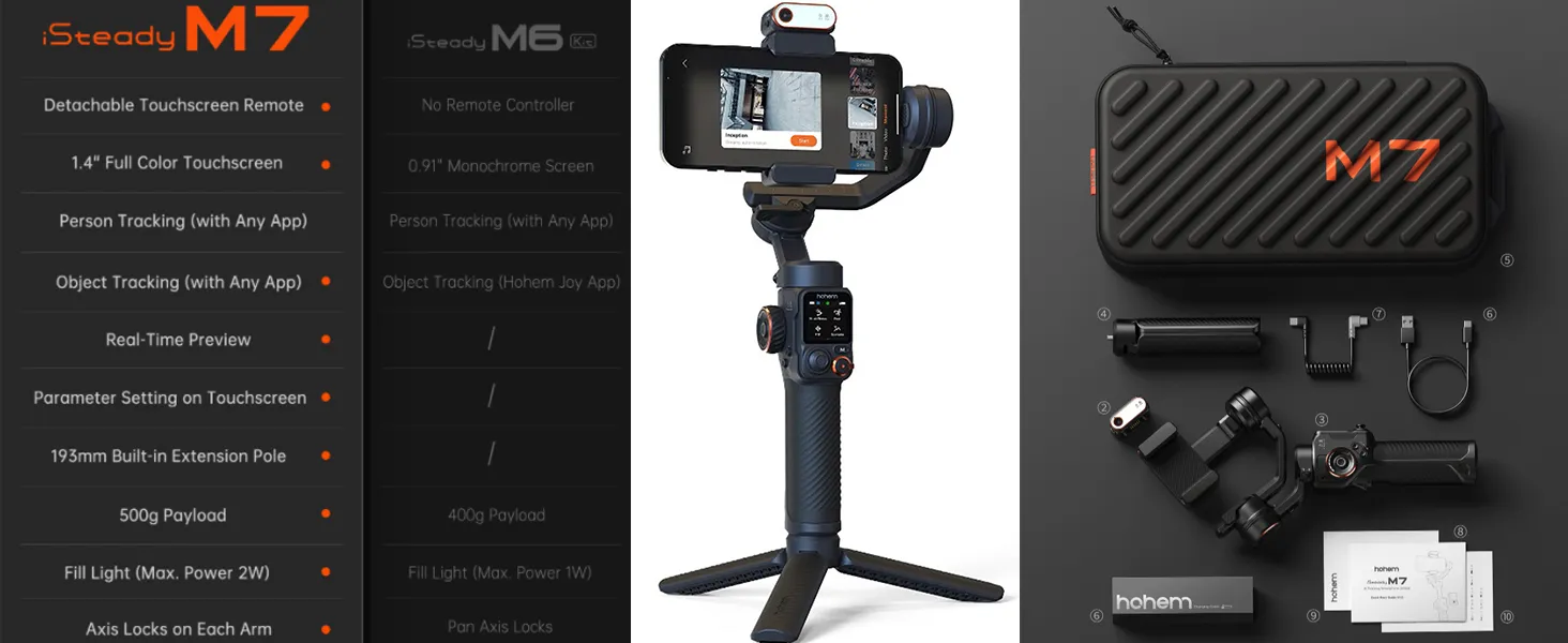 Hohem iSteady M7 AI Tracking Smartphone Gimbal Stabilizer overview 26