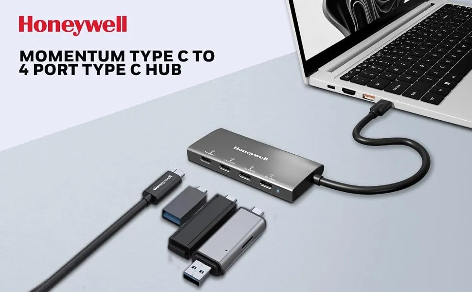 Honeywell Momentum Type C to 4xUSB C 3.2 Gen 2 Port Type C Hub overview 1