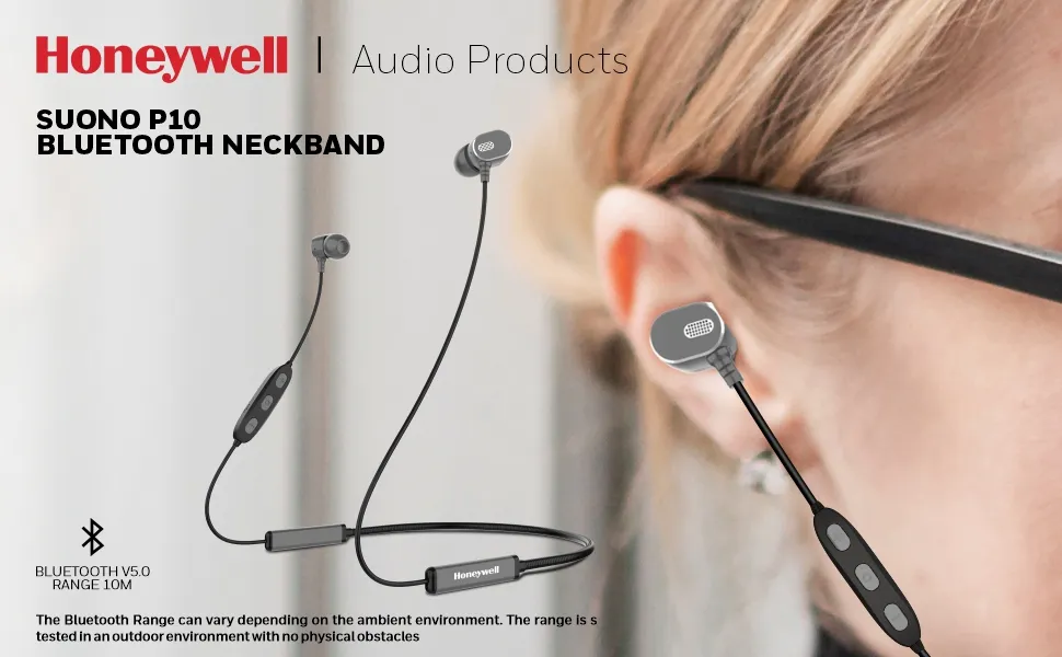 Honeywell Suono P10 Bluetooth Neckband – Grey overview 2