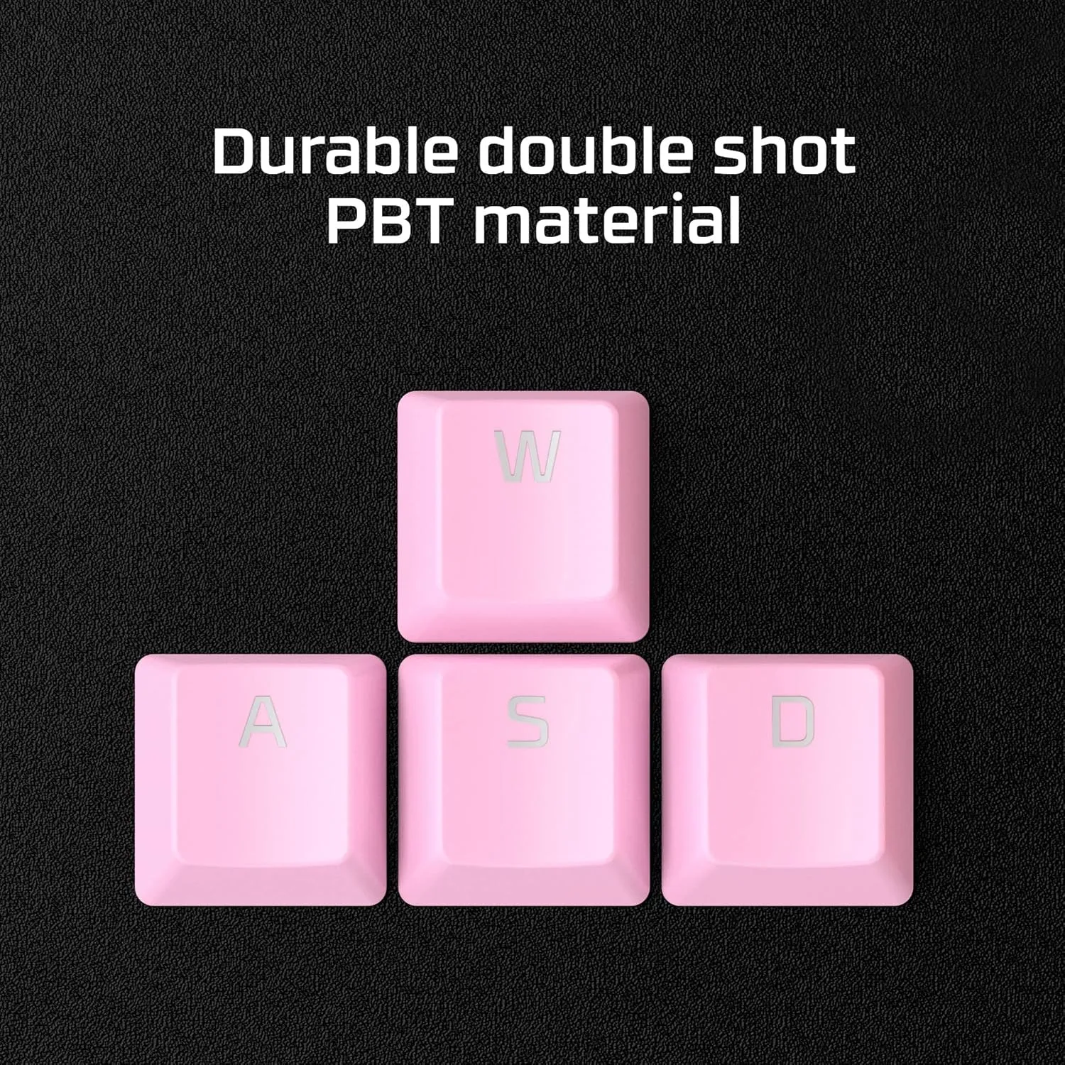 HyperX PBT Keycaps Full Key Set, Double Shot PBT Material, English (US) Layout, 104 Keys (Black) overview 1